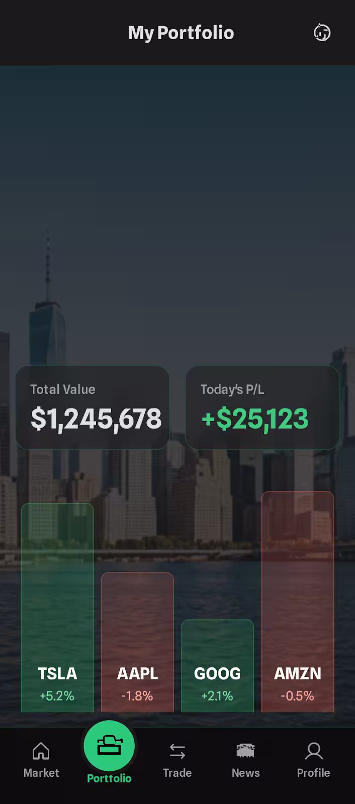 Quarena Portfolio Management Interface